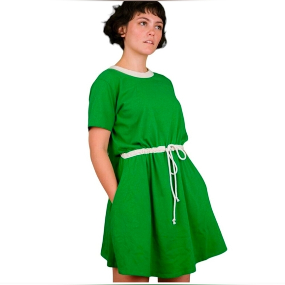 Big Bud Press • Ringer T-shirt Dress in Retro Green - Picture 1 of 4